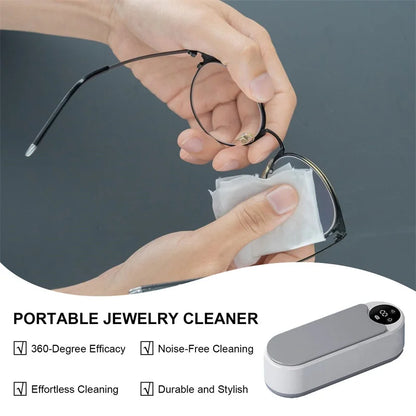Portable Ultrasonic Cleaner Pod Jewelry, Glasses, Makeup Brushs - 450ml