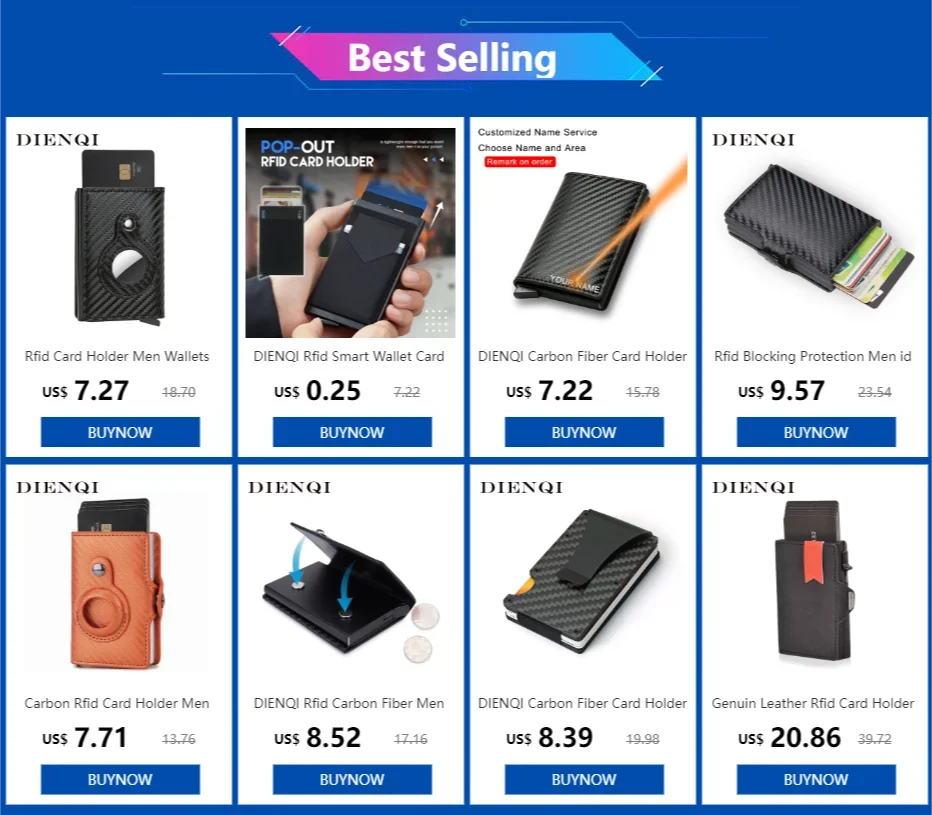 RFID Metal Credit Card Smart Wallet