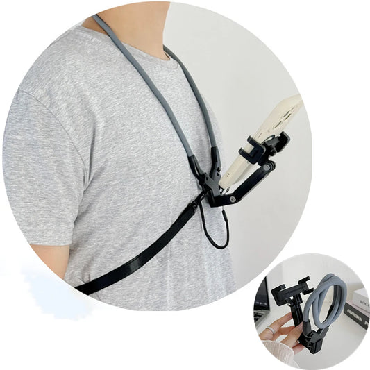 TUQ Universal Adjustable Phone Clip Holder With Chest Strap