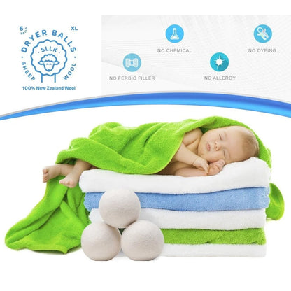 UniQuick Clothes Wool Dryer Balls Laundry For Tumble Dryer Reusable