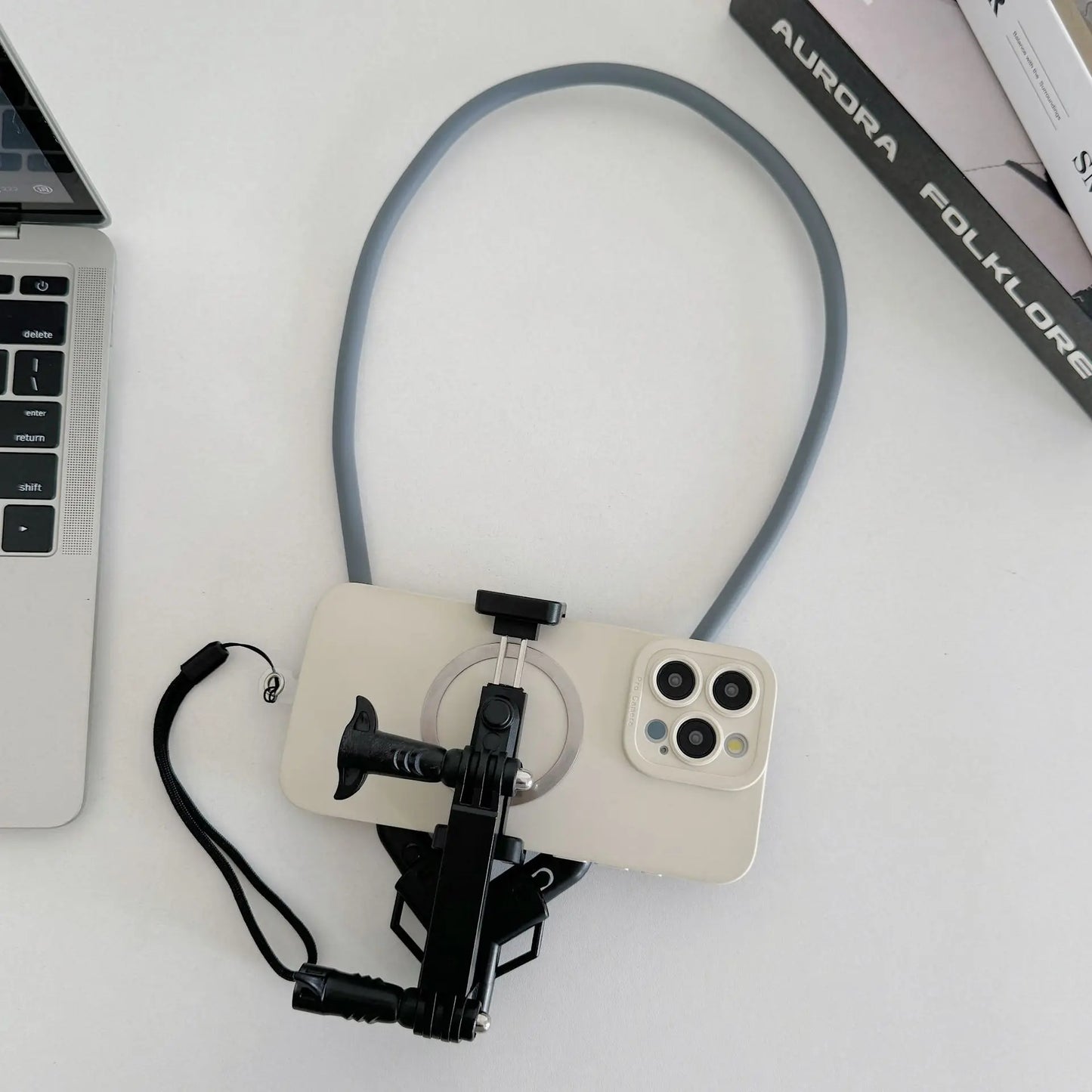 TUQ Universal Adjustable Phone Clip Holder With Chest Strap