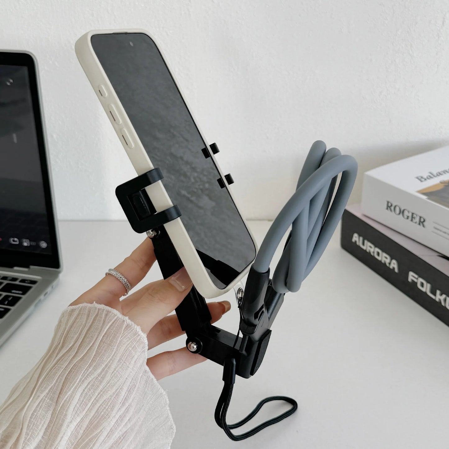 TUQ Universal Adjustable Phone Clip Holder With Chest Strap