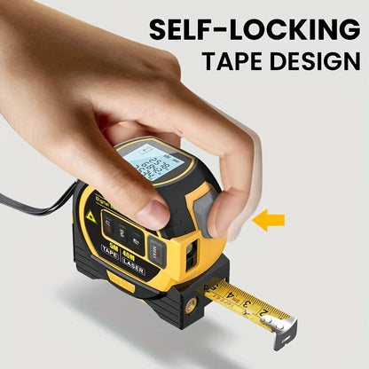 Digital High Precision Laser Tape Measure 3 In 1  Range finder Steel Tape Measure