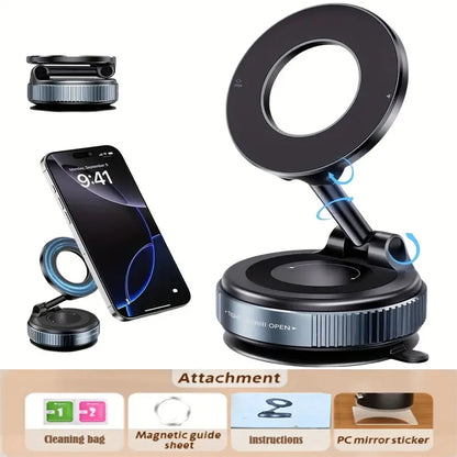 Magnetic Aluminum Alloy Car Phone Holder with 360° Rotation