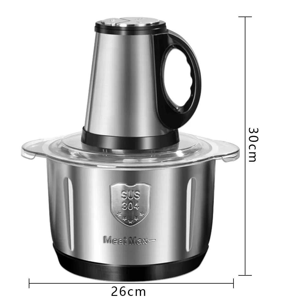 Electric Stainless Steel Meat Grinder and Vegetable Chopper 5L