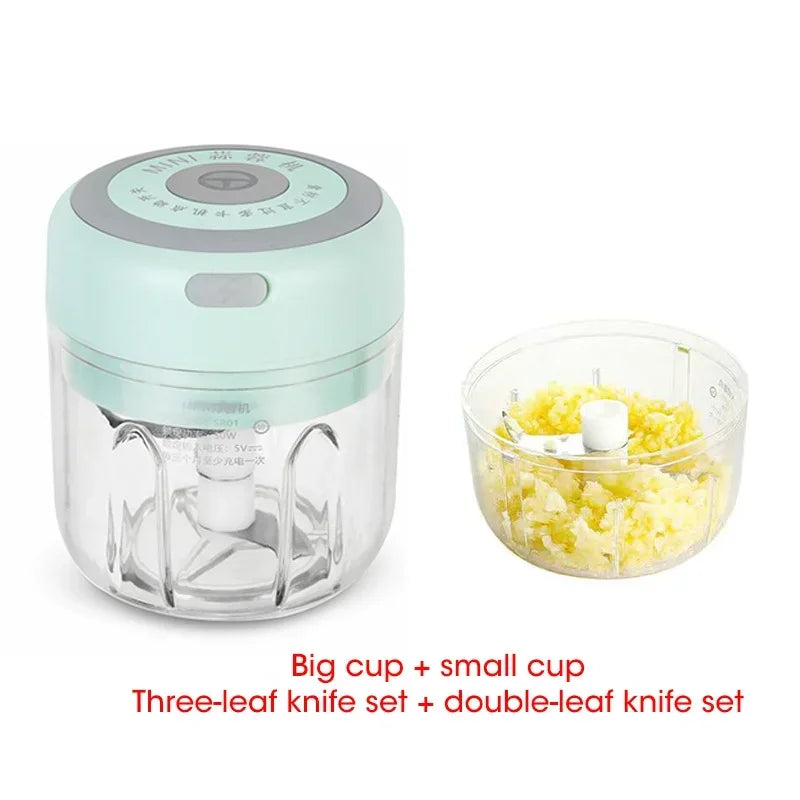 Mini Electric Garlic Chopper USB Charging 100,250,300ML