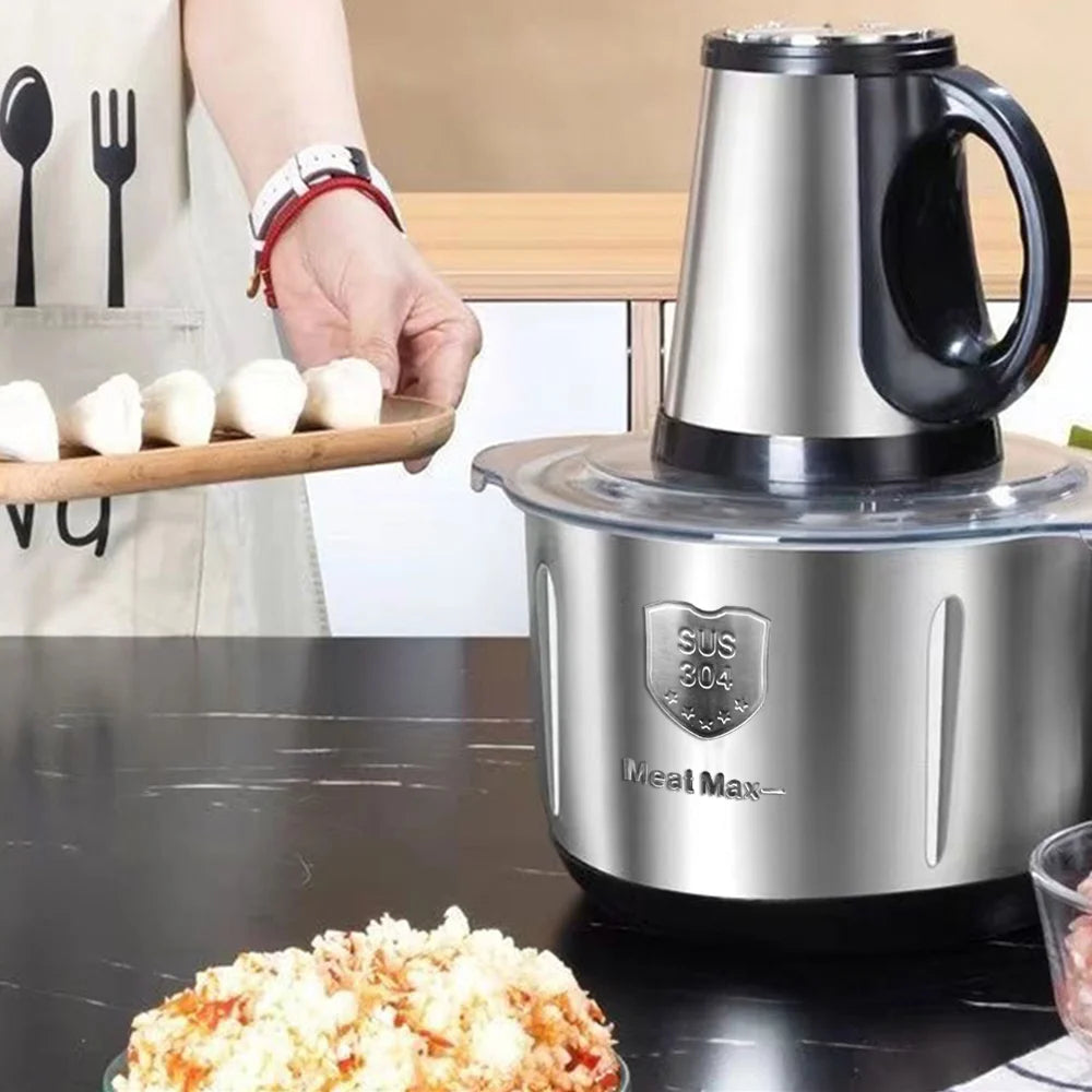 Electric Stainless Steel Meat Grinder and Vegetable Chopper 5L