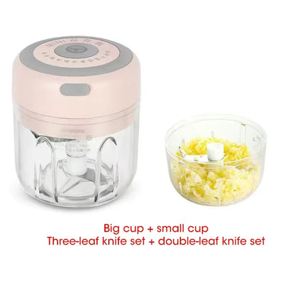 Mini Electric Garlic Chopper USB Charging 100,250,300ML