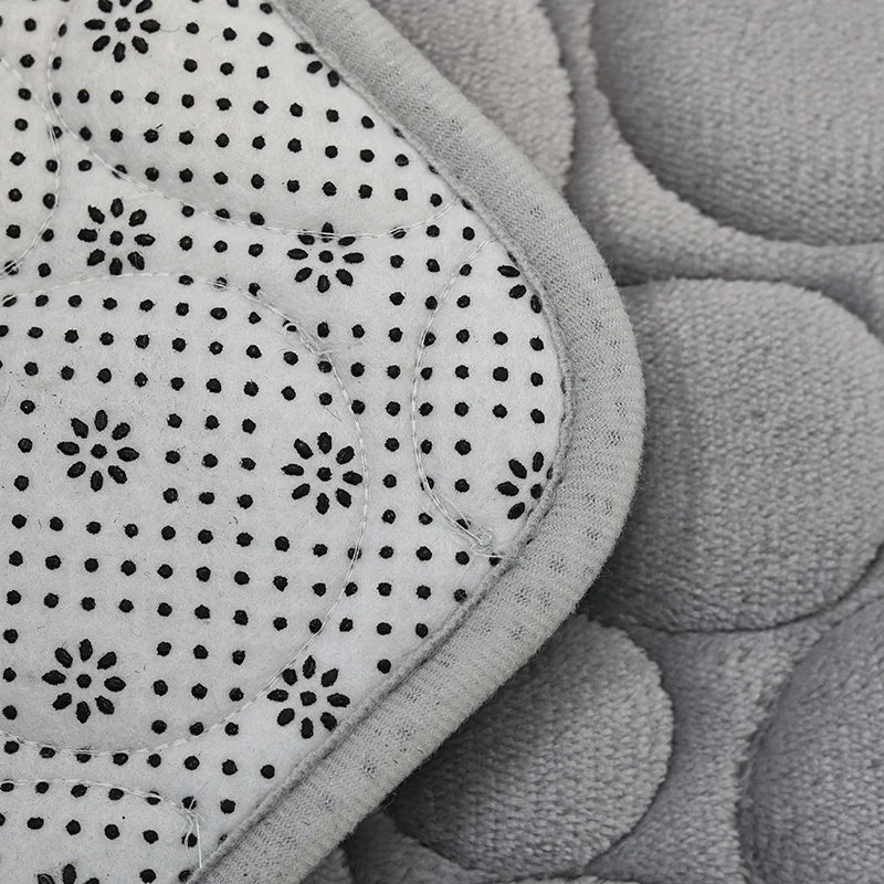 Water-absorbing and Non-slip Bathroom Floor Mat Stone Pattern- 3 Pcs Set