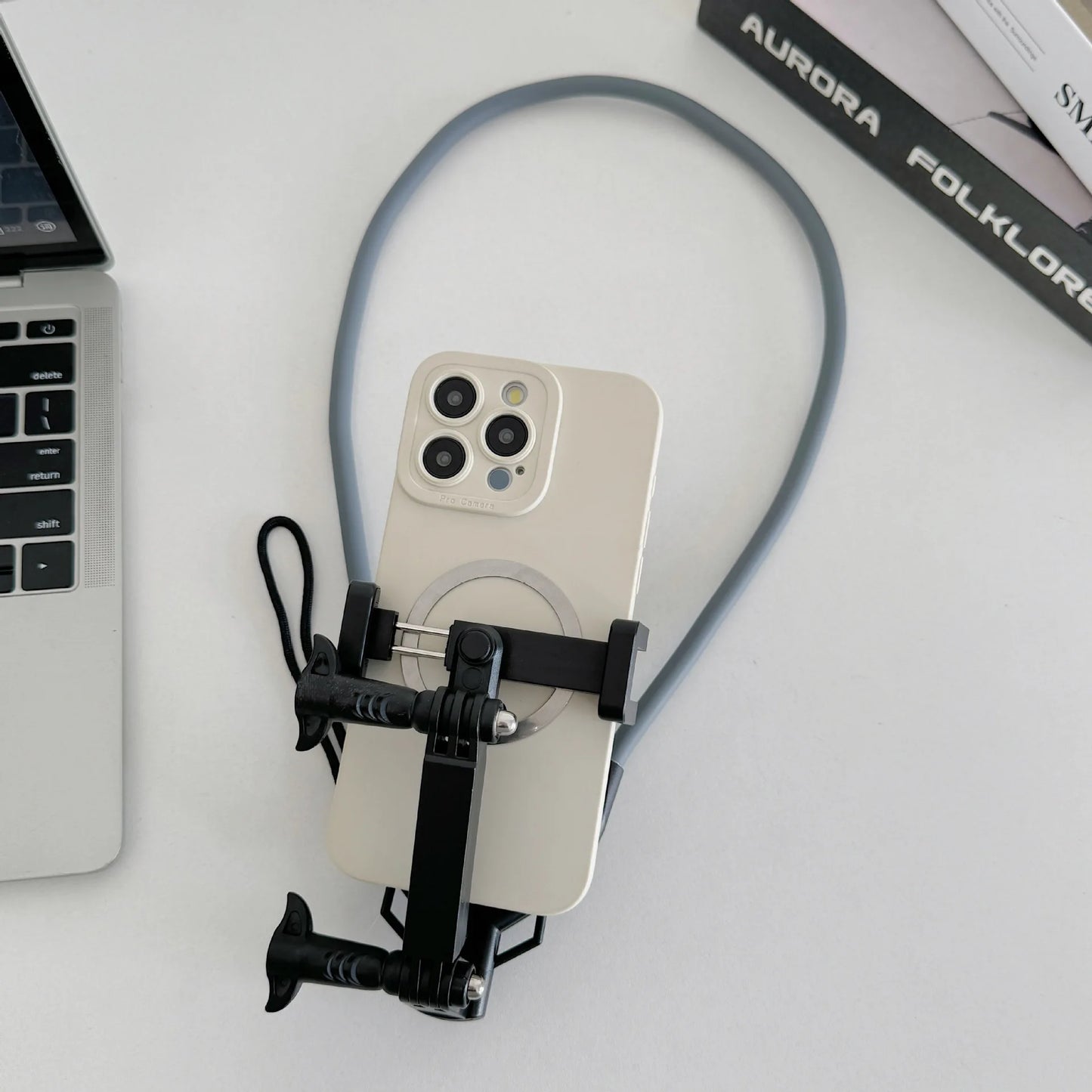 TUQ Universal Adjustable Phone Clip Holder With Chest Strap