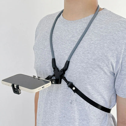 TUQ Universal Adjustable Phone Clip Holder With Chest Strap