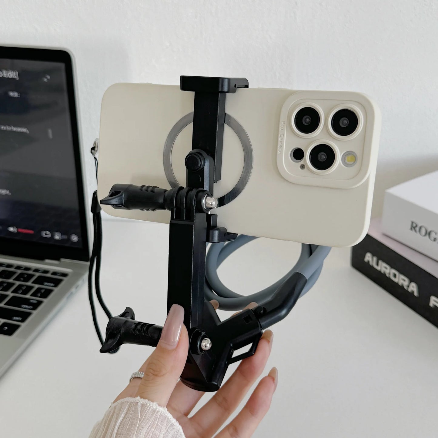 TUQ Universal Adjustable Phone Clip Holder With Chest Strap